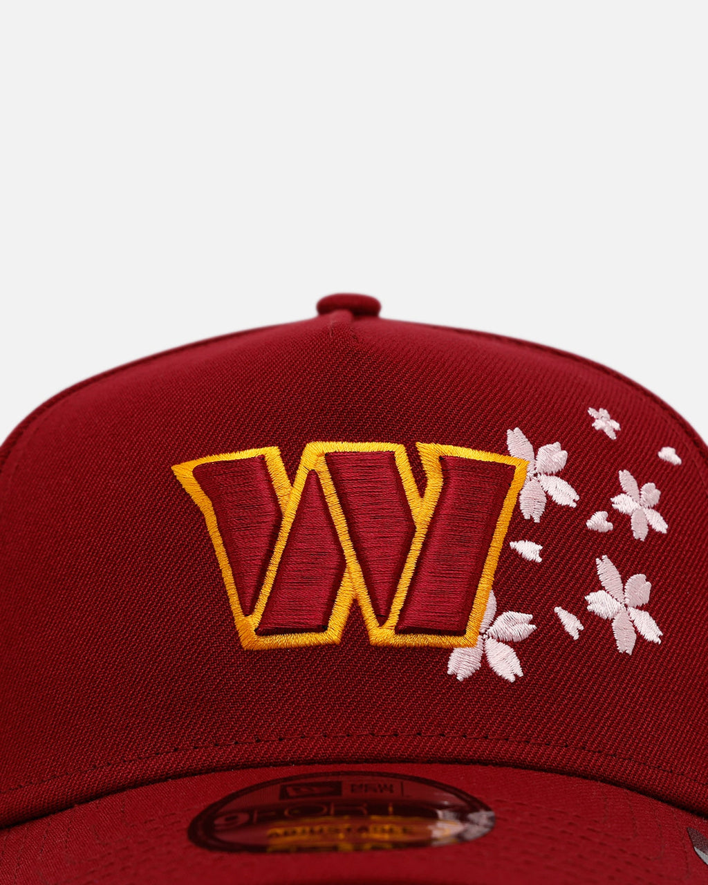 New Era Washington Commanders 'Cherry Blossoms' 9FORTY A-Frame Snapback Official Team Color