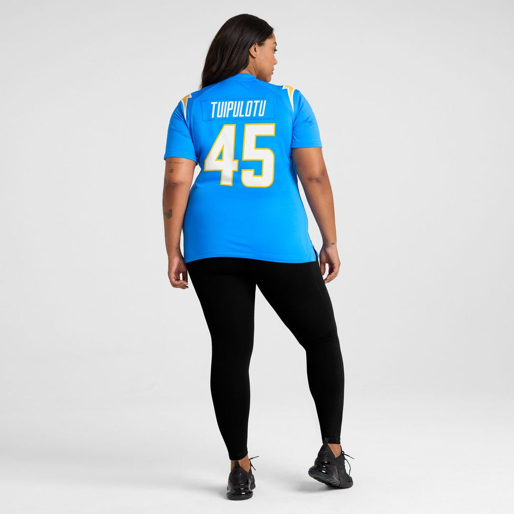 Tuli Tuipulotu Los Angeles Chargers Nike Women's Team Game Jersey - Powder Blue