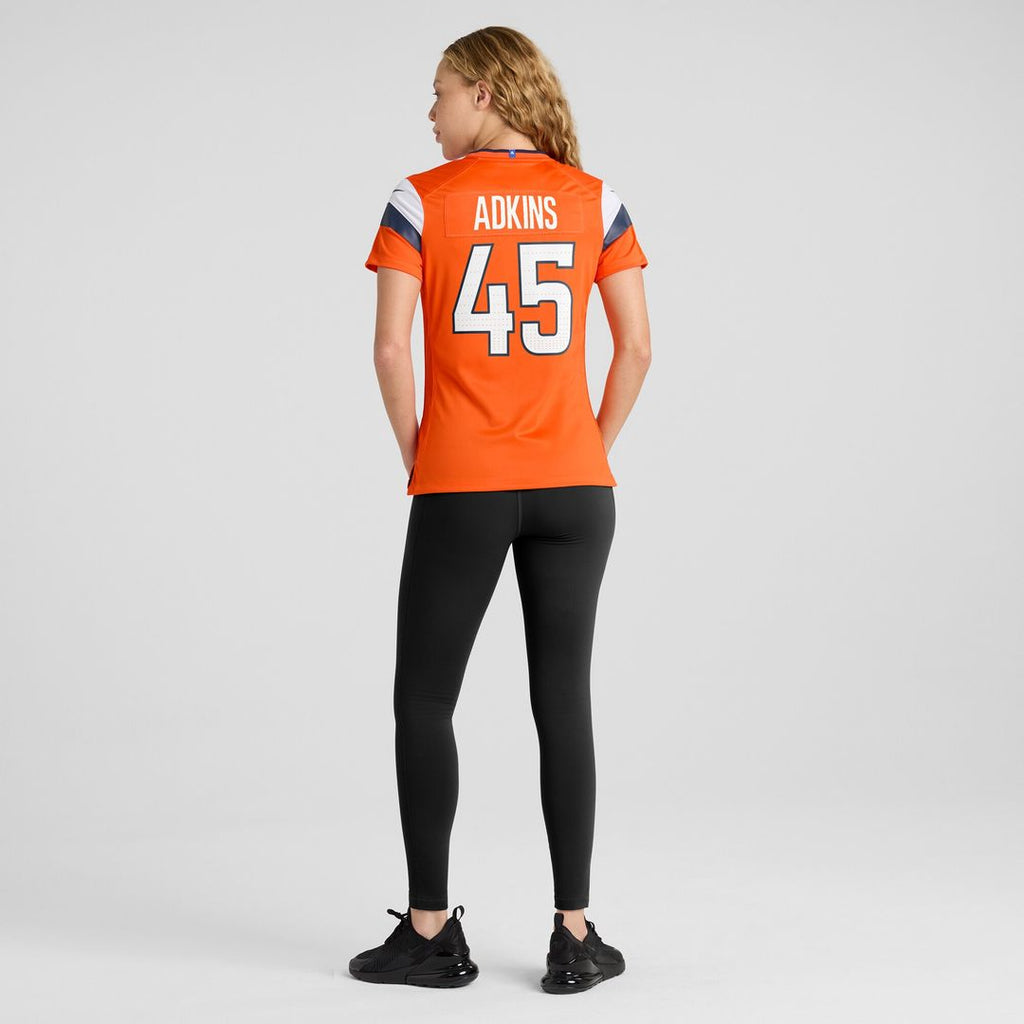 Nate Adkins Denver Broncos Nike Women's Team Game Jersey -  Orange