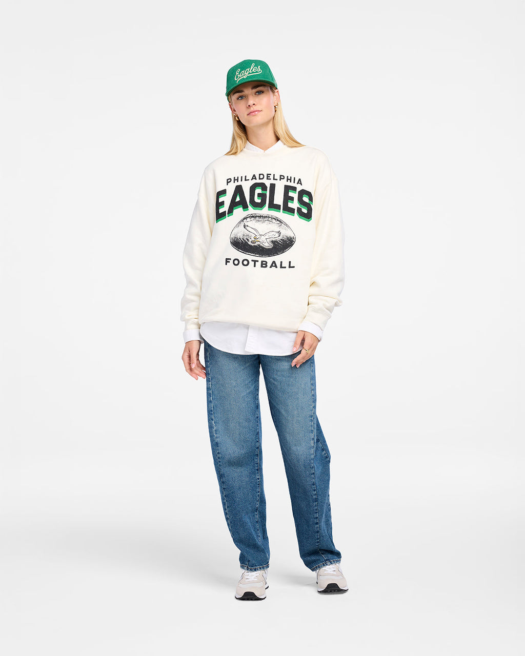 PHILADELPHIA EAGLES HISTORIC ARCH CLOUD '47 OVERSIZED CREW WOMENS