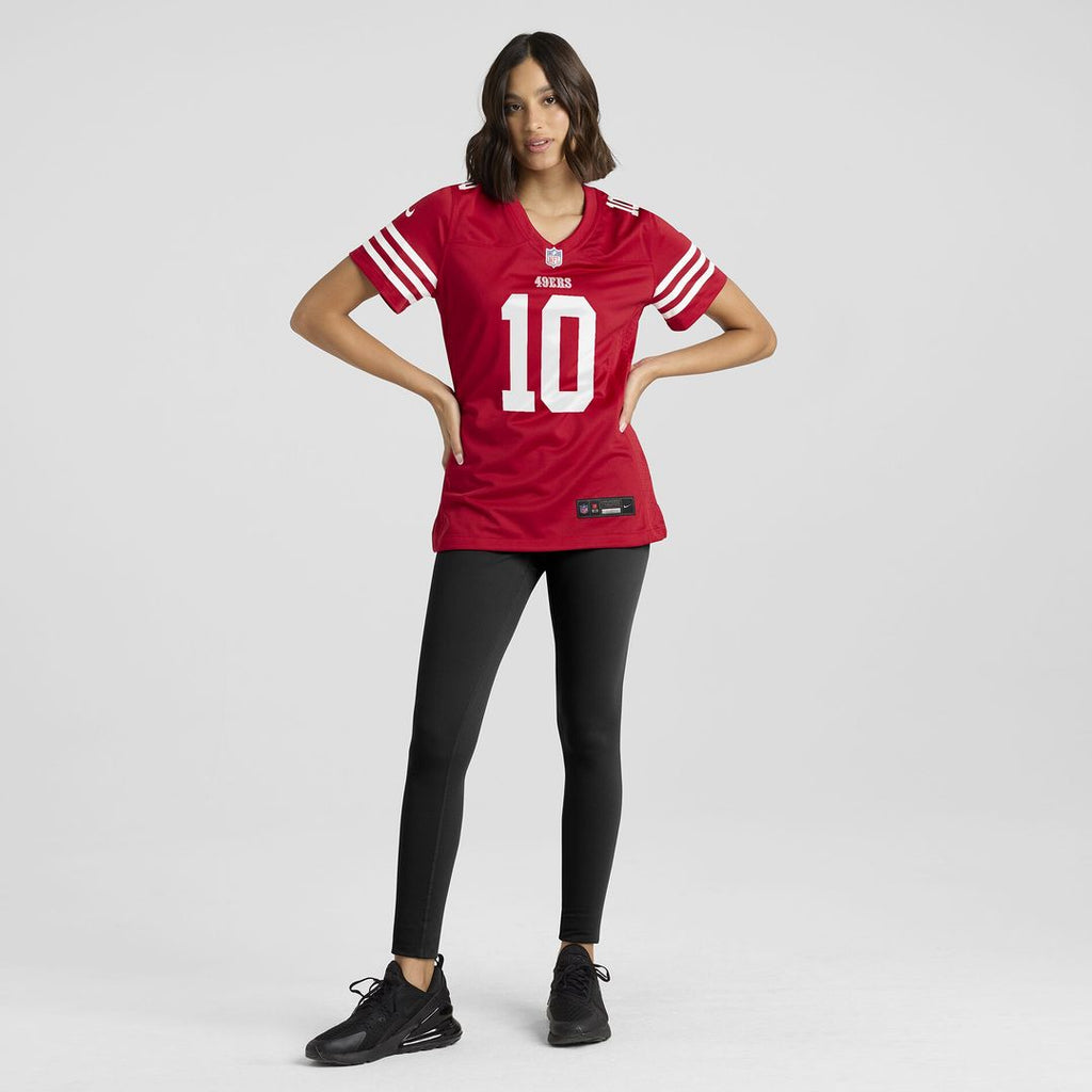 Mac Jones San Francisco 49ers Nike Women's Team Game Jersey -  Scarlet
