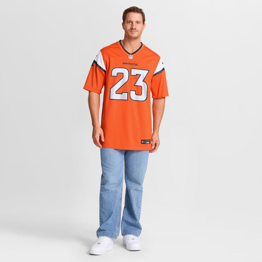 Jahdae Barron Denver Broncos Nike Team Game Jersey -  Orange